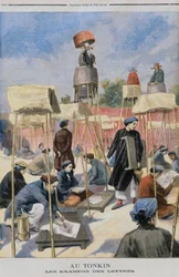 Studenci na egzaminie, Tonking, z Le Petit Journal, 28 lipca 1895 r.